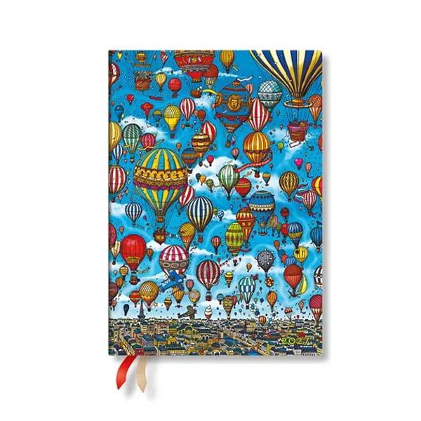 Paperblanks Планер Balloon Festival, Midi, 1 ден на страница, мека корица, 216 листа, за 2027 година | JAR Computers Paperblanks Планер Balloon Festival, Midi, 1 ден на страница, мека корица, 216 листа, за 2027 година