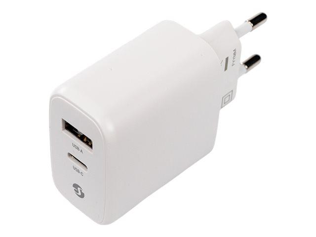 SHELLY GaN Charger 65W White EU USB-C + USB-A Power Delivery Charger // SCHG65XEUX | JAR Computers SHELLY GaN Charger 65W White EU USB-C + USB-A Power Delivery Charger // SCHG65XEUX
