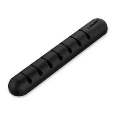 Силиконов органайзер за до 7 кабела - Ugreen Self-adhesive 7 Cables Organizer (черен) | JAR Computers Силиконов органайзер за до 7 кабела - Ugreen Self-adhesive 7 Cables Organizer (черен)