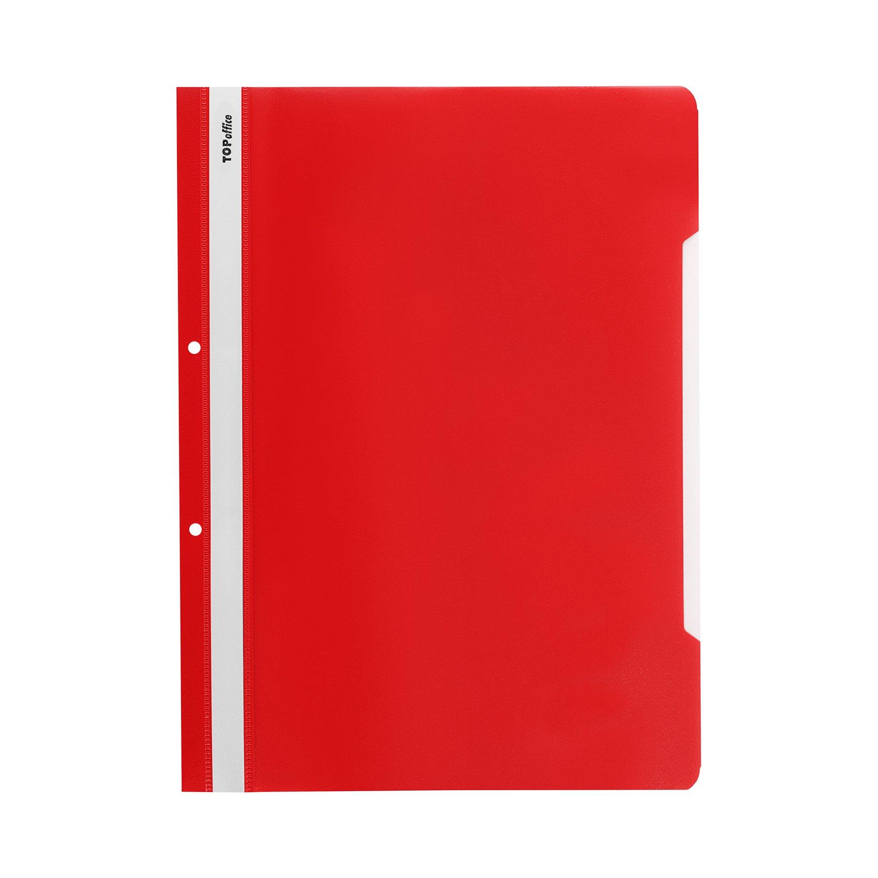 Top Office Папка, PP, с перфорация, червена, 50 броя | JAR Computers Top Office Папка, PP, с перфорация, червена, 50 броя