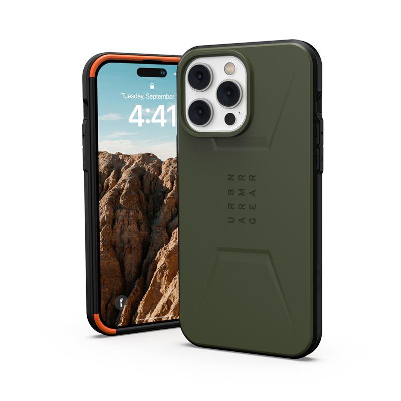 Удароустойчив хибриден кейс с MagSafe за iPhone 14 Pro - Urban Armor Gear Civilian MagSafe Case (зелен) | JAR Computers Удароустойчив хибриден кейс с MagSafe за iPhone 14 Pro - Urban Armor Gear Civilian MagSafe Case (зелен)