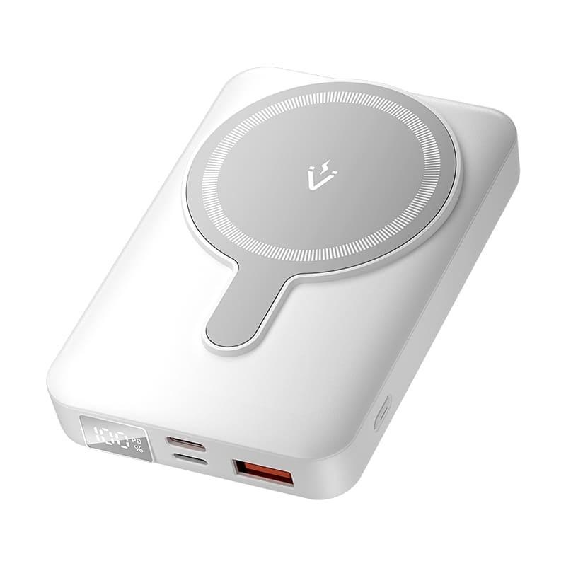 VENTION 10000mAh Magnetic Wireless Power Bank (USB-C + Lightning + USB-C + USB-A +Wireless) 22.5W White LED Display Type (FHTW0) (VENFHTW0)