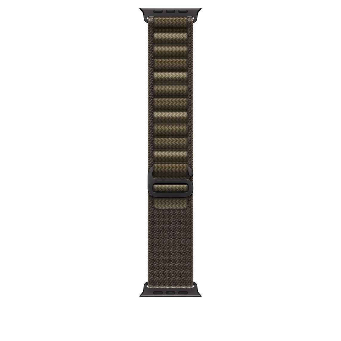 Apple Watch 49mm Titanium Loop: Dark Olive Alpine Loop - Large - Black Titanium Finish | JAR Computers Apple Watch 49mm Titanium Loop: Dark Olive Alpine Loop - Large - Black Titanium Finish