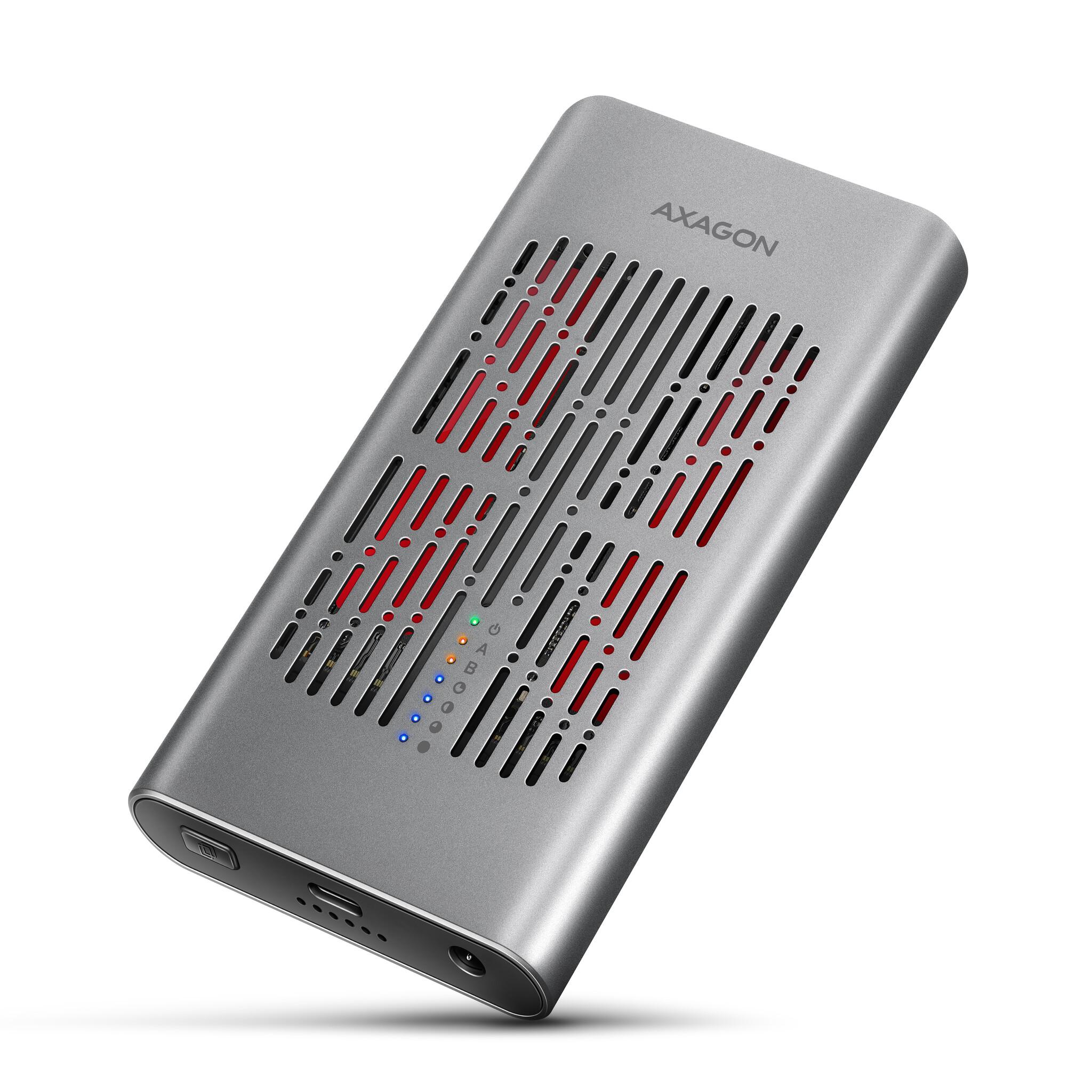 Axagon EEM2-20GD докинг станция за устройство за съхранение на данни USB 3.2 Gen 2 (3.1 Gen 2) Type-C Черен, Сив | JAR Computers Axagon EEM2-20GD докинг станция за устройство за съхранение на данни USB 3.2 Gen 2 (3.1 Gen 2) Type-C Черен, Сив