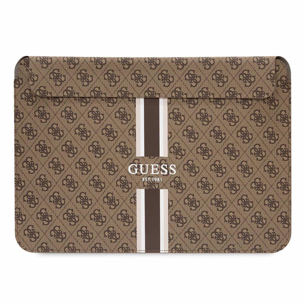 Дизайнерски кожен калъф за MacBook и преносими компютри до 16 инча - Guess PU 4G Printed Stripes Leather Laptop Sleeve 16 (кафяв) | JAR Computers Дизайнерски кожен калъф за MacBook и преносими компютри до 16 инча - Guess PU 4G Printed Stripes Leather Laptop Sleeve 16 (кафяв)