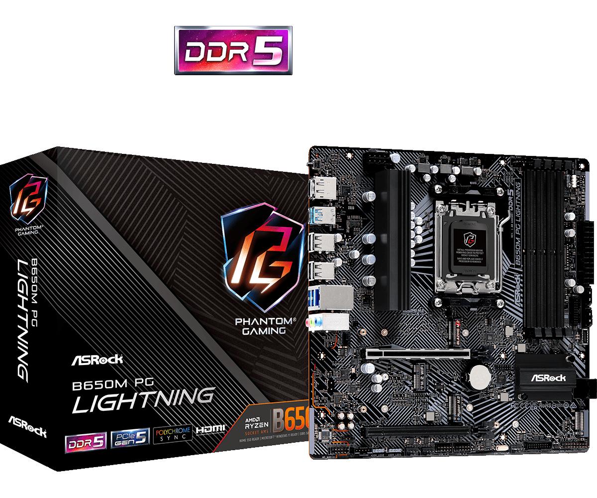 Дънна платка ASROCK B650M PG LIGHTING - 69796 | JAR Computers Дънна платка ASROCK B650M PG LIGHTING - 69796