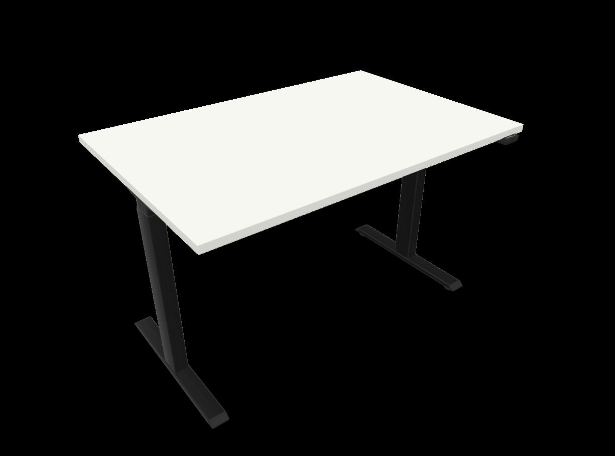 Електрическо бюро eComo Sit-Stand, черна рамка, 1200х800 мм, ПДЧ 25мм, бяло | JAR Computers Електрическо бюро eComo Sit-Stand, черна рамка, 1200х800 мм, ПДЧ 25мм, бяло