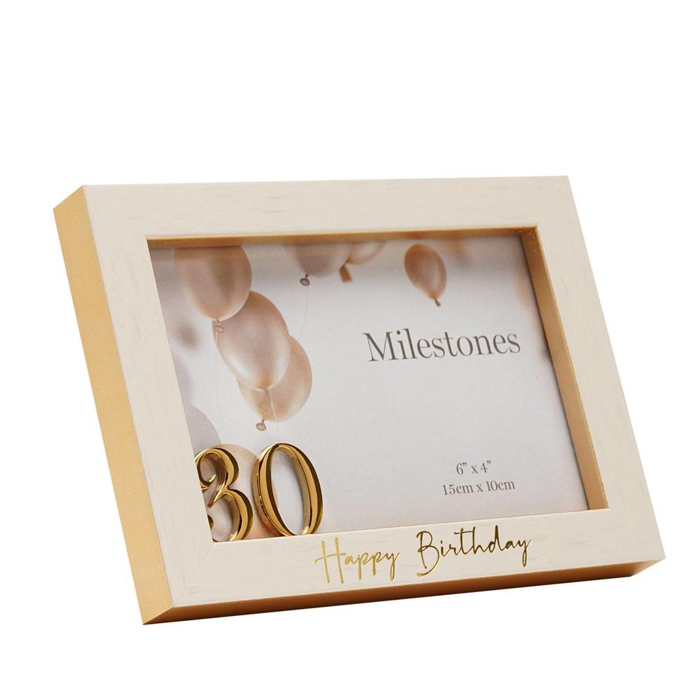 Фоторамка Milestone “Happy Birthday" с 3D цифра "30", 15x10 см | JAR Computers Фоторамка Milestone “Happy Birthday" с 3D цифра "30", 15x10 см