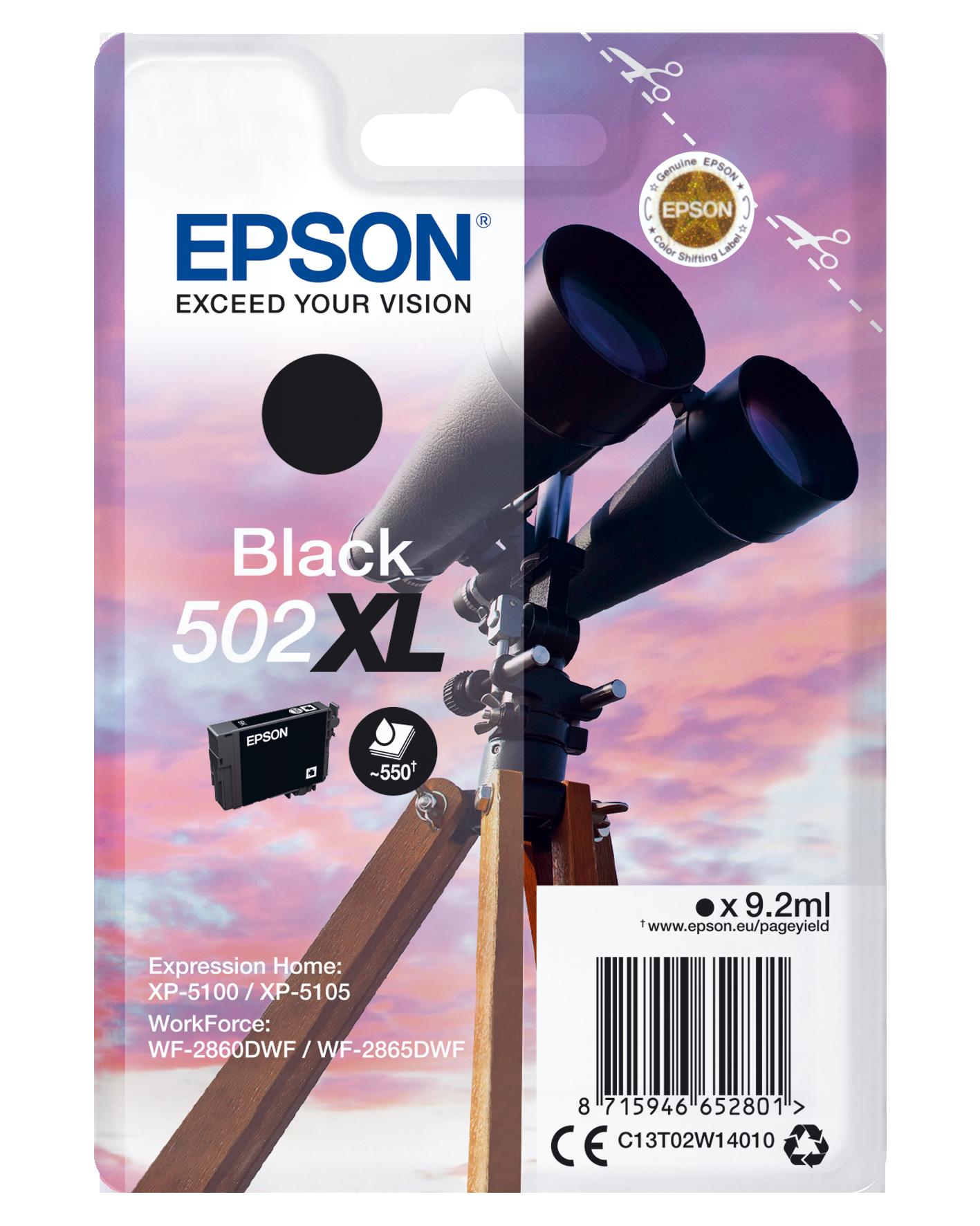 Глава за Epson Expression Home XP5100 Series - Ink - /502XL/ / C13T02W14010 - Black - PN C13T02W14010 | JAR Computers Глава за Epson Expression Home XP5100 Series - Ink - /502XL/ / C13T02W14010 - Black - PN C13T02W14010