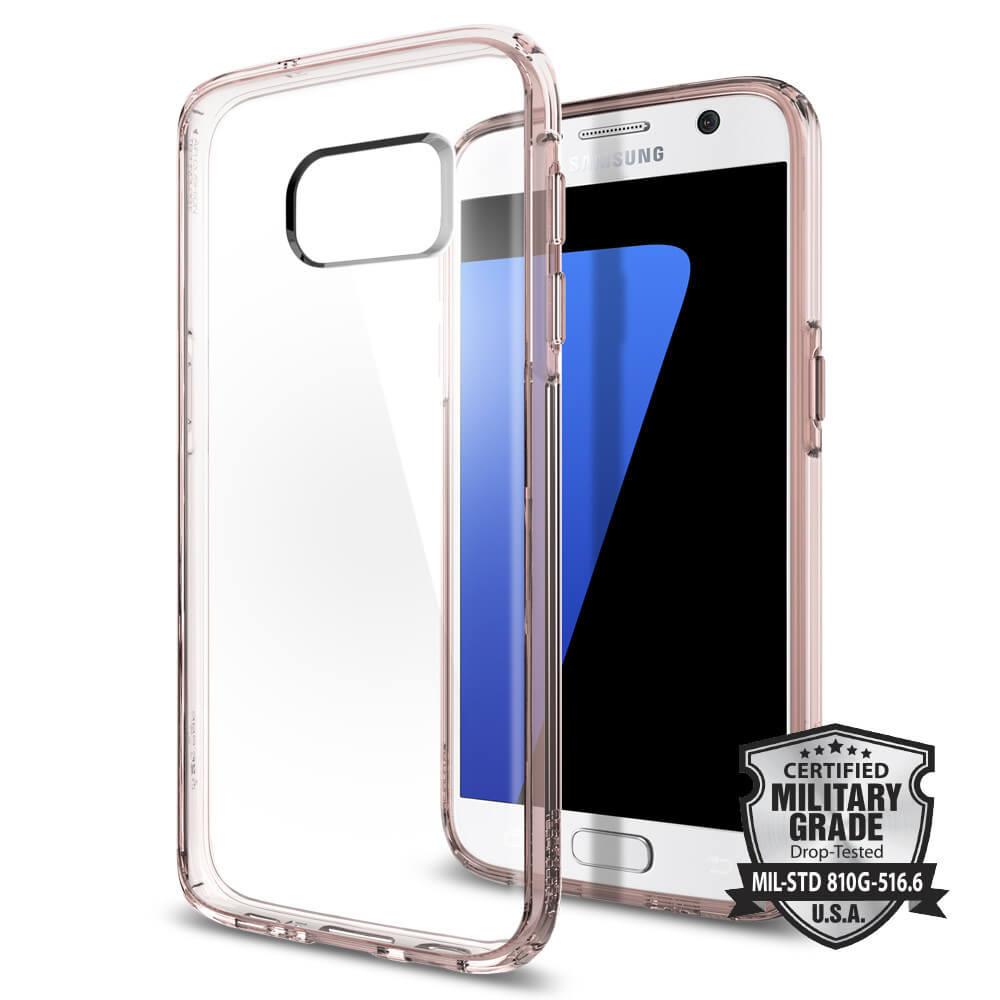 Хибриден кейс с висока степен на защита за Samsung Galaxy S7 - Spigen Ultra Hybrid Case (прозрачен-розово злато) | JAR Computers Хибриден кейс с висока степен на защита за Samsung Galaxy S7 - Spigen Ultra Hybrid Case (прозрачен-розово злато)