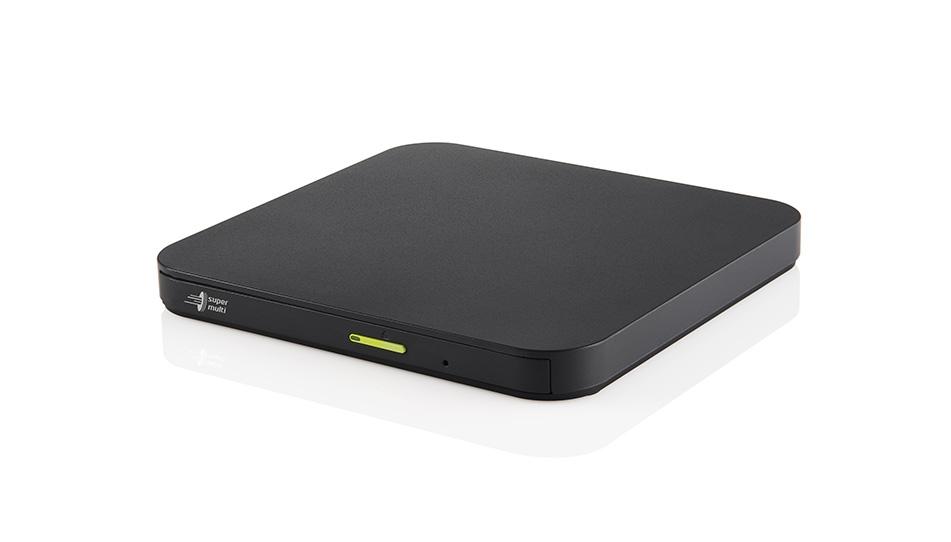 Hitachi-LG GP96YB70 Slimmest External DVD-RW, Super Multi, Lightest,  Android Connectivity, Win 10 & MAC OS Compatible, Black