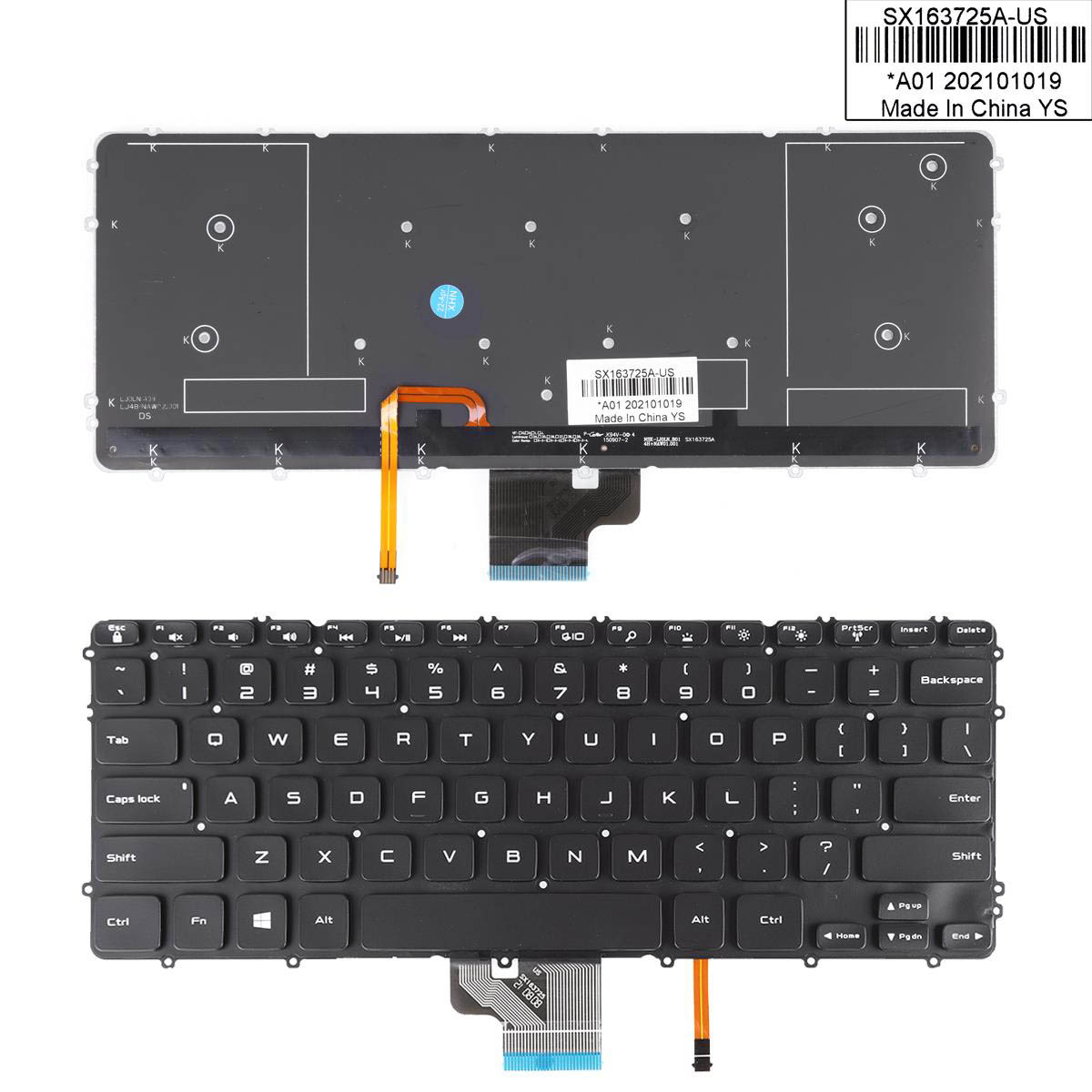 Клавиатура за лаптоп Dell Precision M3800 XPS 15 9530 Черна Без Рамка Подсветка / Black Without Frame With Backlit US | JAR Computers Клавиатура за лаптоп Dell Precision M3800 XPS 15 9530 Черна Без Рамка Подсветка / Black Without Frame With Backlit US