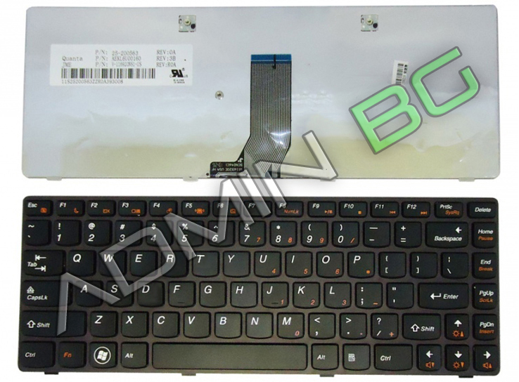 Клавиатура за лаптоп Lenovo IdeaPad Z380 Black Frame Black | JAR Computers Клавиатура за лаптоп Lenovo IdeaPad Z380 Black Frame Black