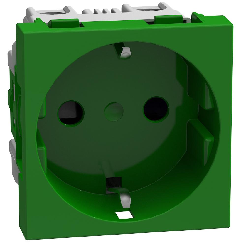 Контакт Шуко 2Р+Е 16А 2M Зелен - bticino Light Now Y4141G | JAR Computers Контакт Шуко 2Р+Е 16А 2M Зелен - bticino Light Now Y4141G