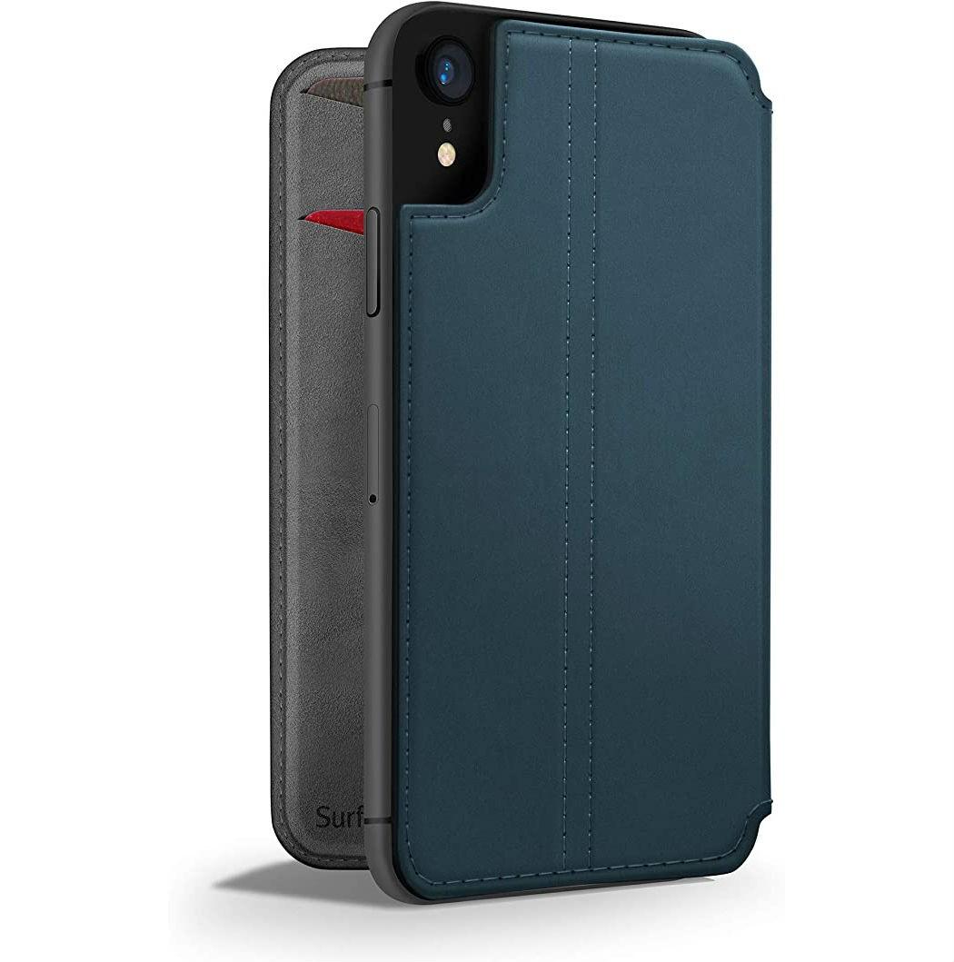 Луксозен кожен калъф тип портфейл за iPhone XR - TwelveSouth SurfacePad (син) | JAR Computers Луксозен кожен калъф тип портфейл за iPhone XR - TwelveSouth SurfacePad (син)