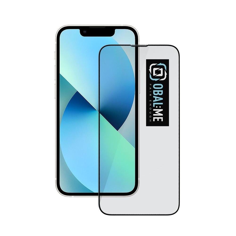 OBALME Tempered Glass Screen Protector 5D - обхващащо и ръбовете стъклено защитно покритие за дисплея на iPhone 13 mini (черен-прозрачен)