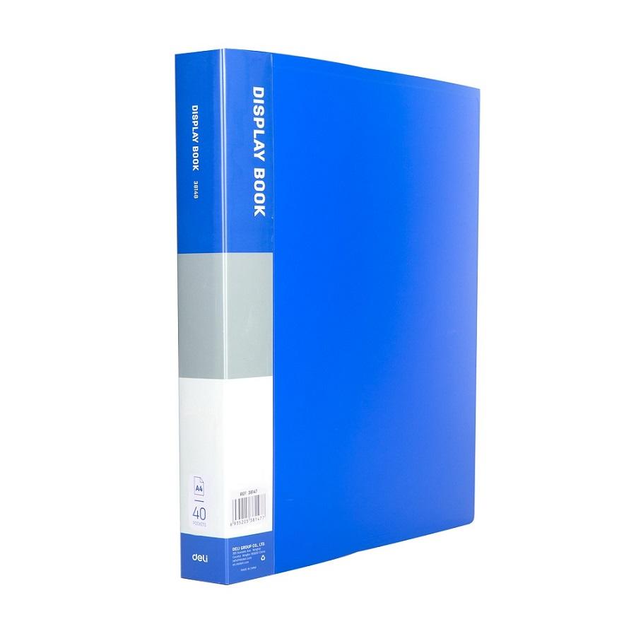 Папка с 40 джоба Deli Classic, E38147, A4, PP, синя | JAR Computers Папка с 40 джоба Deli Classic, E38147, A4, PP, синя