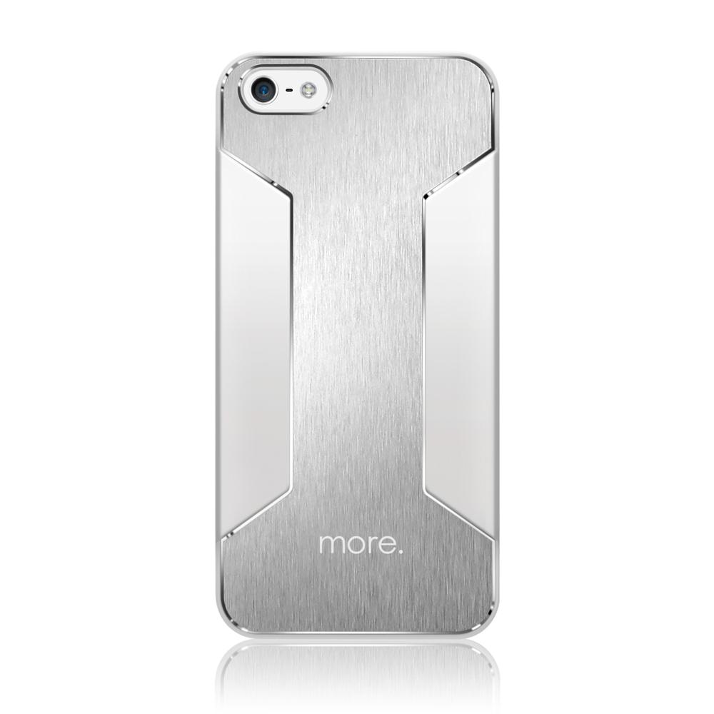Поликарбонатов кейс с алуминиева задна част за iPhone 5, iPhone 5S, iPhone SE - More-Thing Para Blaze X (бял-сребрист) | JAR Computers Поликарбонатов кейс с алуминиева задна част за iPhone 5, iPhone 5S, iPhone SE - More-Thing Para Blaze X (бял-сребрист)