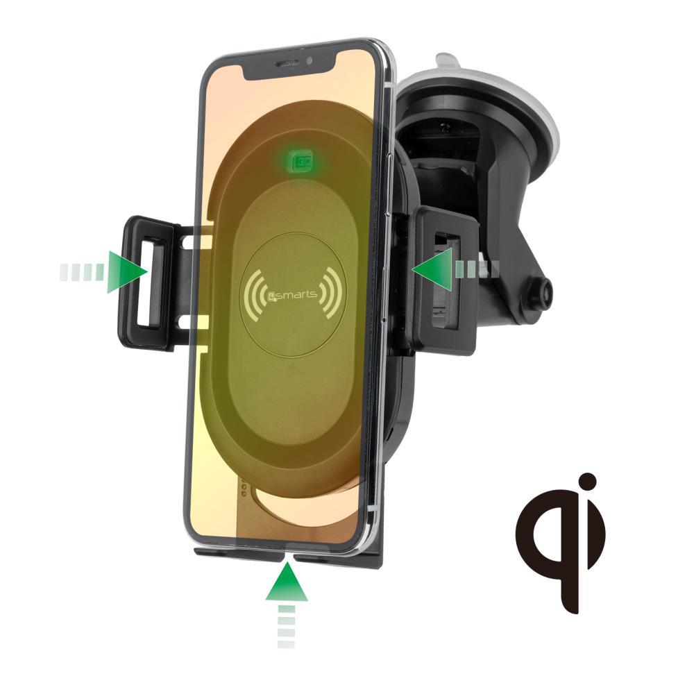 Поставка за кола с безжично зареждане за QI съвместими смартфони - 4smarts Inductive Fast Charger VoltBeam Sensor 10W+7.5W | JAR Computers Поставка за кола с безжично зареждане за QI съвместими смартфони - 4smarts Inductive Fast Charger VoltBeam Sensor 10W+7.5W