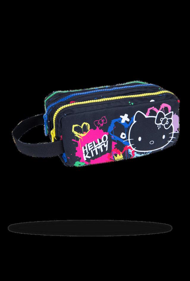 Ученически несесер с три ципа COOLPACK - PRIMUS - Hello Kitty Neon Black