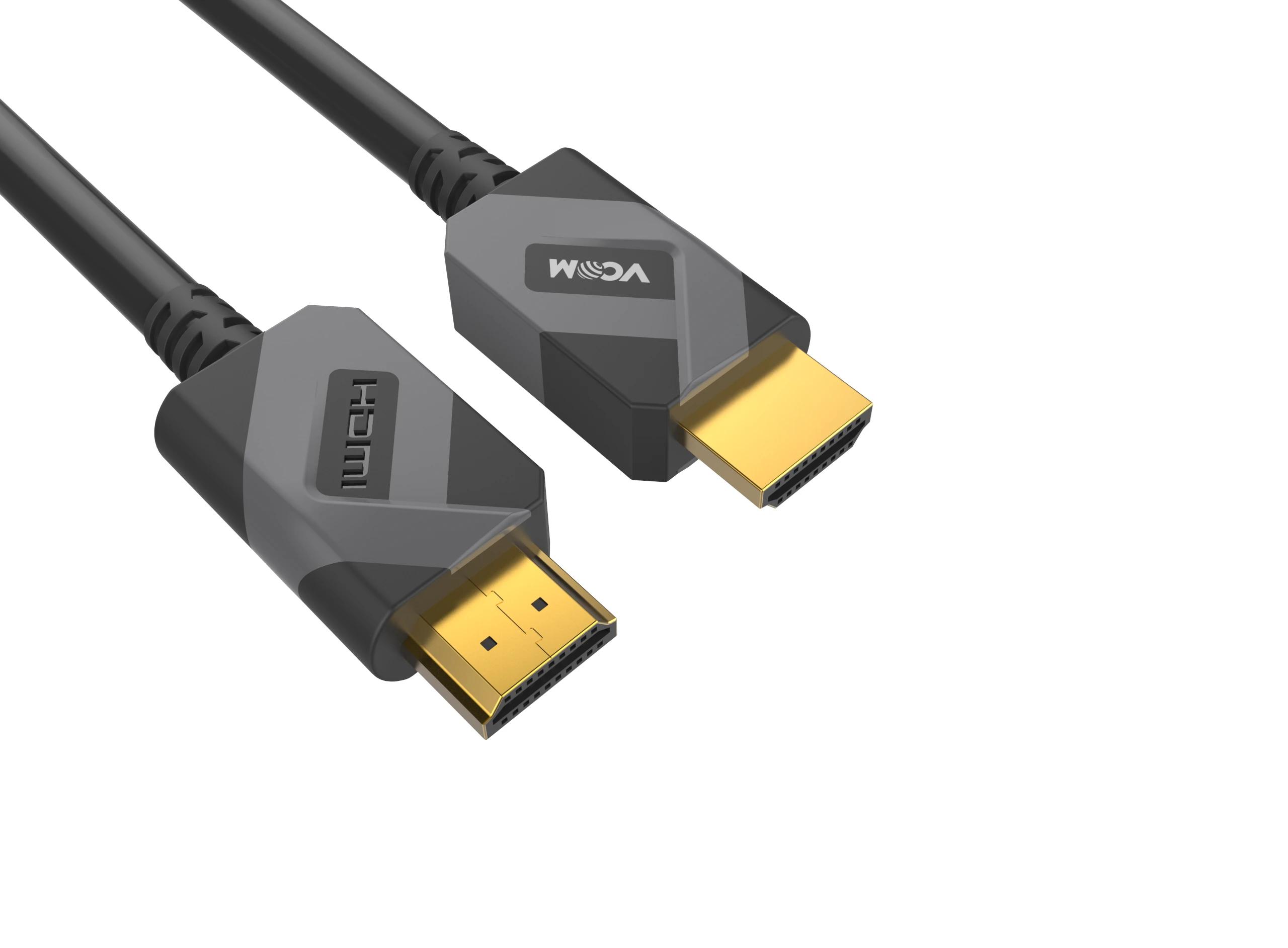 VCom Кабел HDMI v2.1 M / M 2.0m  - 8K Dolby Vision HDR, Black/Grey - CG805-2.0m