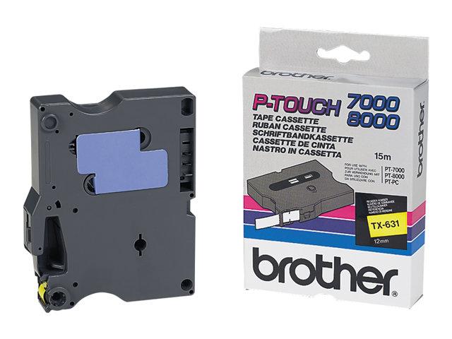 BROTHER P-Touch TX-631 black on yellow 12mm