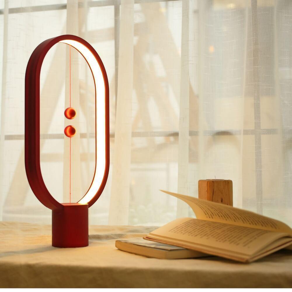 DesignNest DH0075RD Heng Balance Lamp Ellipse Plastic настолна лампа, USB-C, червена | JAR Computers DesignNest DH0075RD Heng Balance Lamp Ellipse Plastic настолна лампа, USB-C, червена