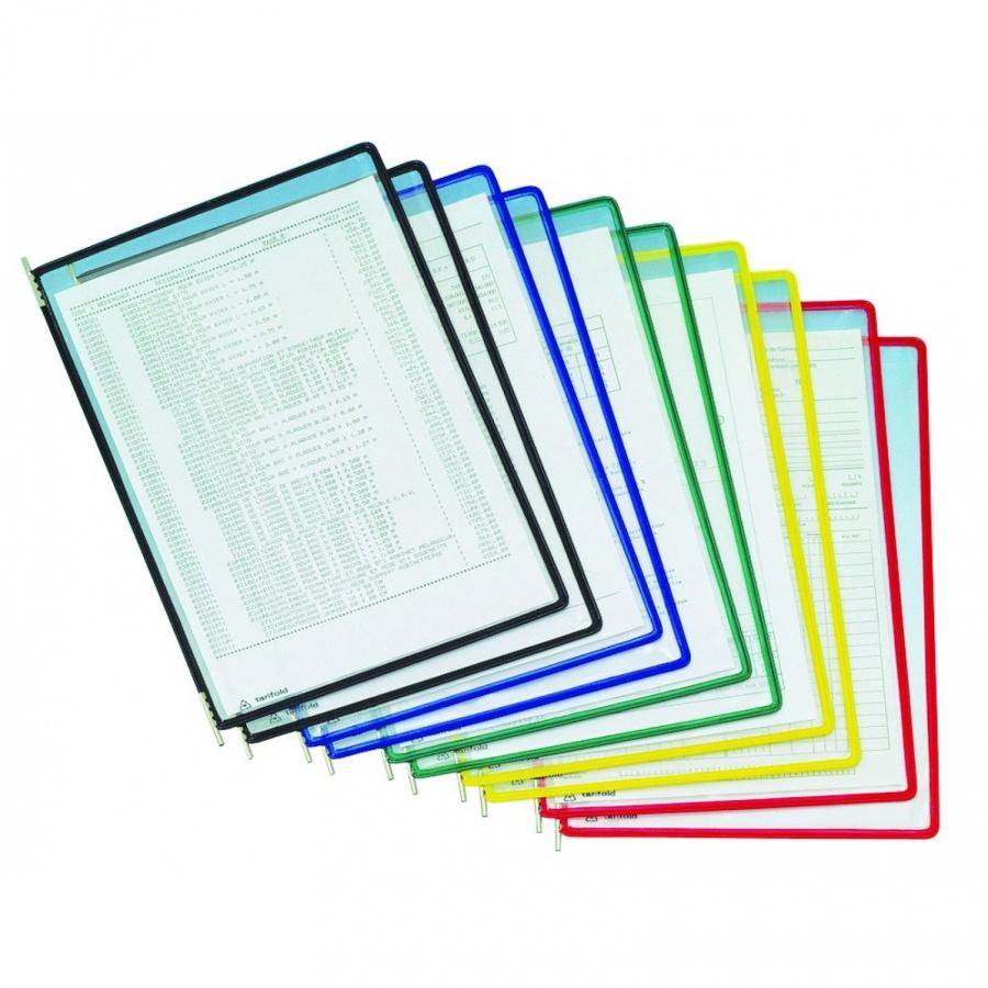 Джобове за информационна система Djois, PVC, А4, цветни рамки микс от 5 цвята, опаковка 10 бр. | JAR Computers Джобове за информационна система Djois, PVC, А4, цветни рамки микс от 5 цвята, опаковка 10 бр.