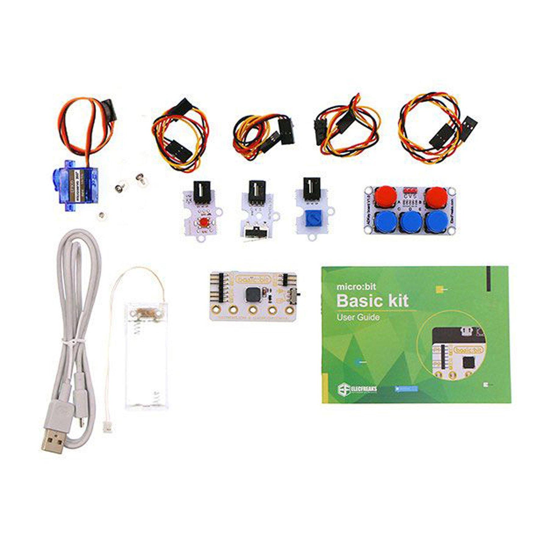 Базов комплект Elecfreaks EF08189, с Micro:Bit платка, батерии AAA | JAR Computers Базов комплект Elecfreaks EF08189, с Micro:Bit платка, батерии AAA