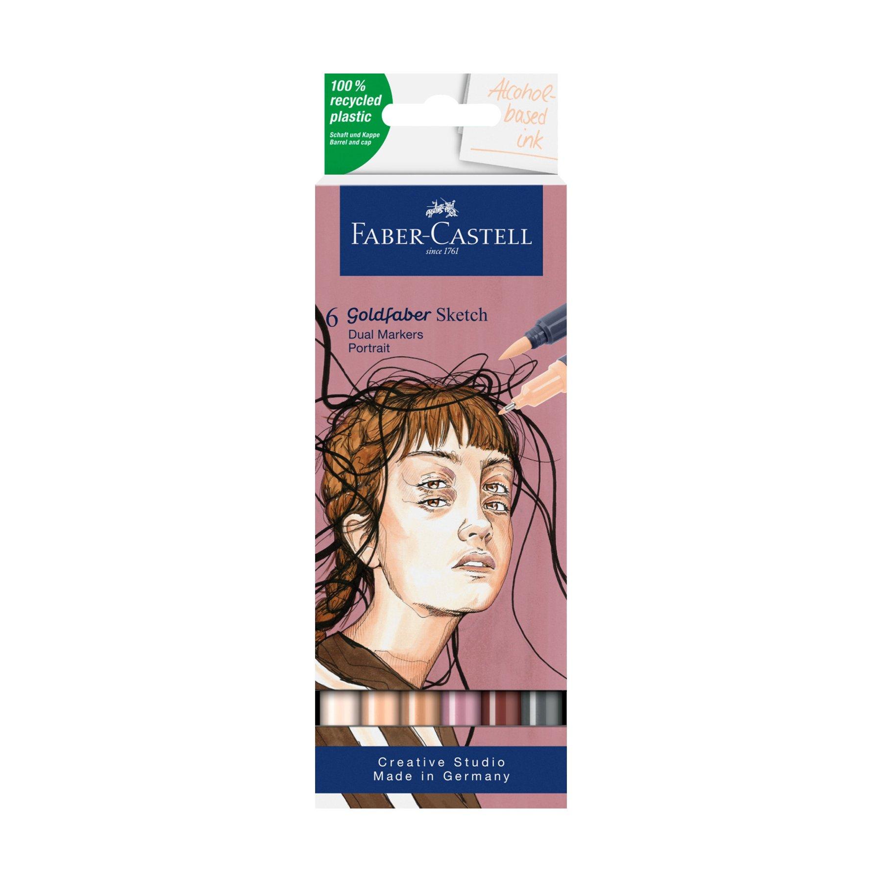 Faber-Castell Маркер Goldfaber Sketch - Portrait, 6 броя | JAR Computers Faber-Castell Маркер Goldfaber Sketch - Portrait, 6 броя