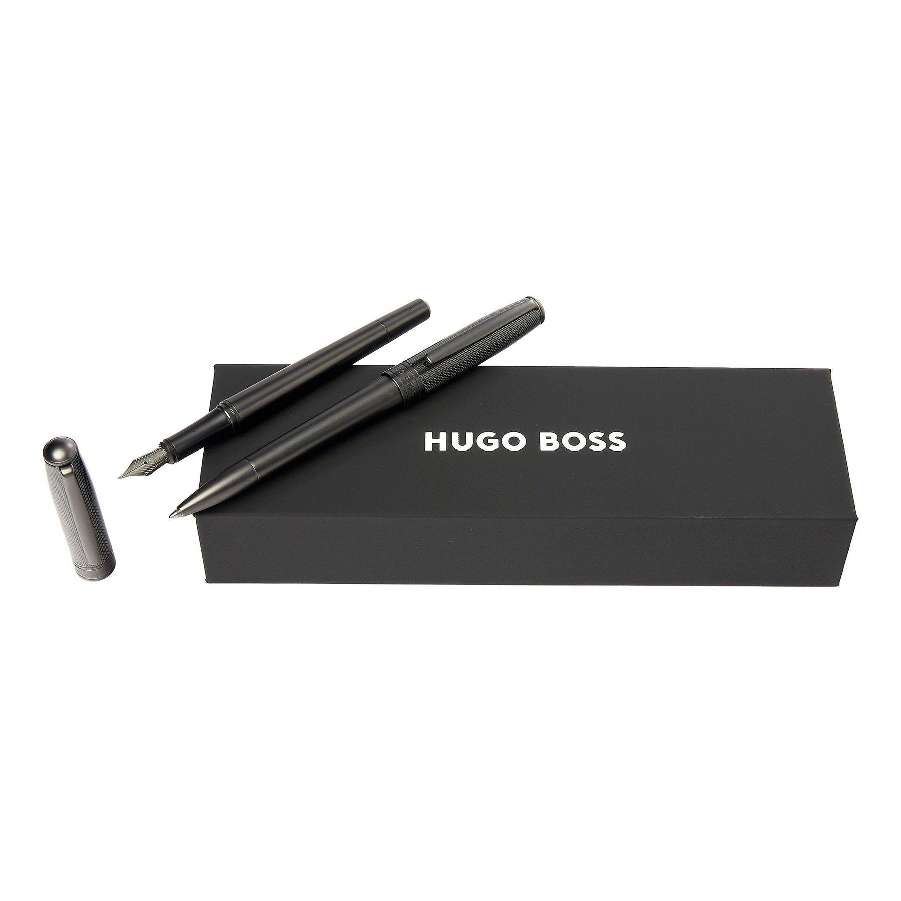 Hugo Boss Комплект писалка и химикалка Essential Metal, в кутия, хром | JAR Computers Hugo Boss Комплект писалка и химикалка Essential Metal, в кутия, хром