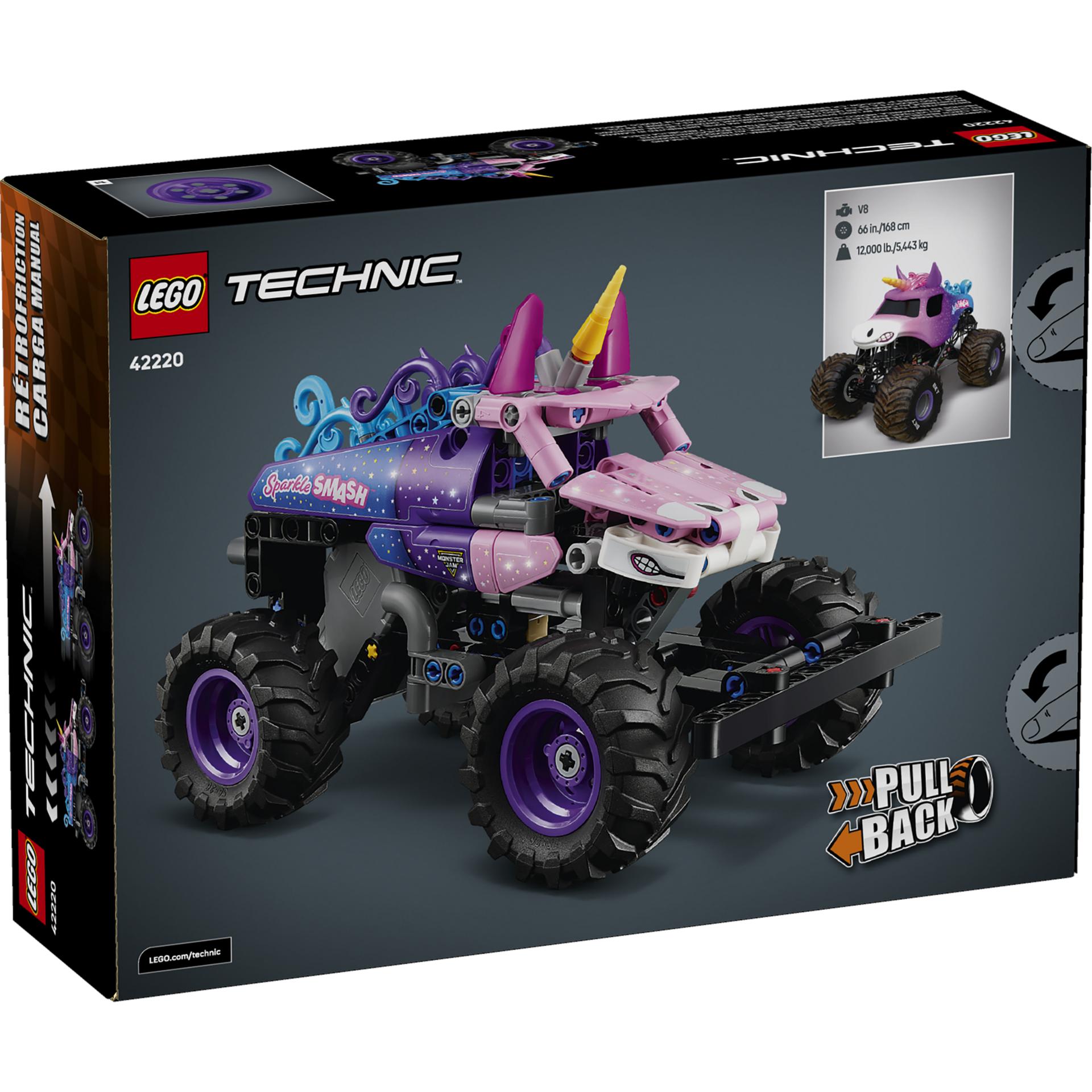 Lego Technic Monster Jam Sparkle Smash With Pull-back Motor (42220) (LGO42220)