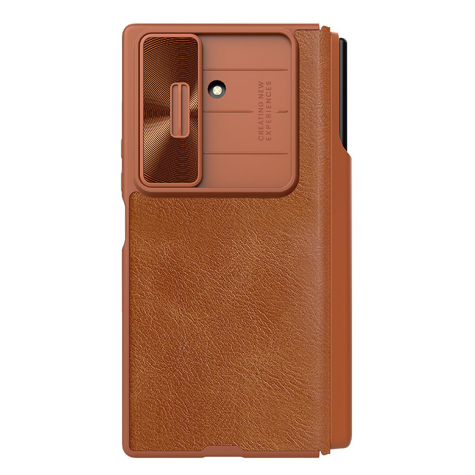 NILLKIN Калъф Samsung Z Fold 7, Qin Book + Pen Slot case /кафяв/ | JAR Computers NILLKIN Калъф Samsung Z Fold 7, Qin Book + Pen Slot case /кафяв/