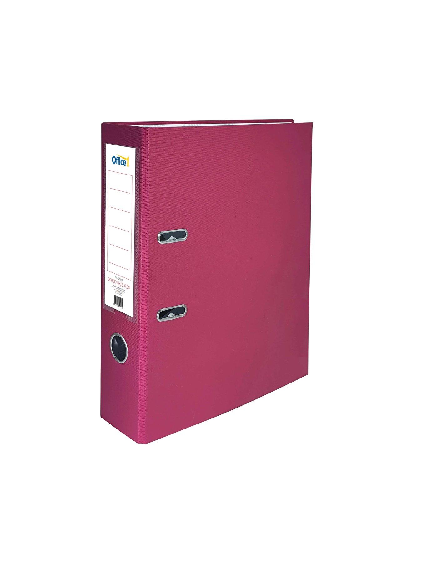 Office 1 Класьор, 8 cm, PP, без метален кант, бордо | JAR Computers Office 1 Класьор, 8 cm, PP, без метален кант, бордо