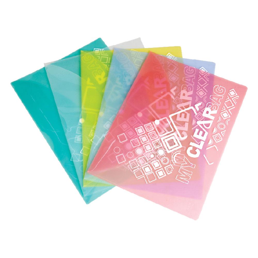 Папка джоб с копче FO-CBF02 A4 асорти