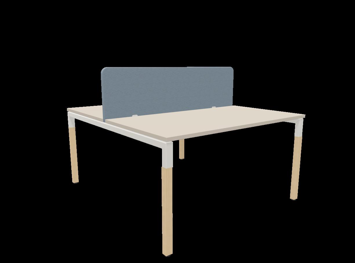 Работна станция с две места CS5040 Workbench, сив панел,бяла рамка,1400x1600x740 мм, ПДЧ 25мм,кашмир | JAR Computers Работна станция с две места CS5040 Workbench, сив панел,бяла рамка,1400x1600x740 мм, ПДЧ 25мм,кашмир