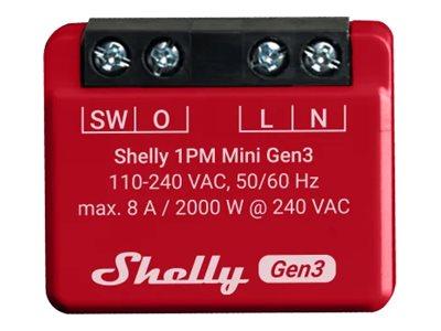 SHELLY 1PM Mini Gen3 WLAN 1-Channel Power Metering PM Switch | JAR Computers SHELLY 1PM Mini Gen3 WLAN 1-Channel Power Metering PM Switch