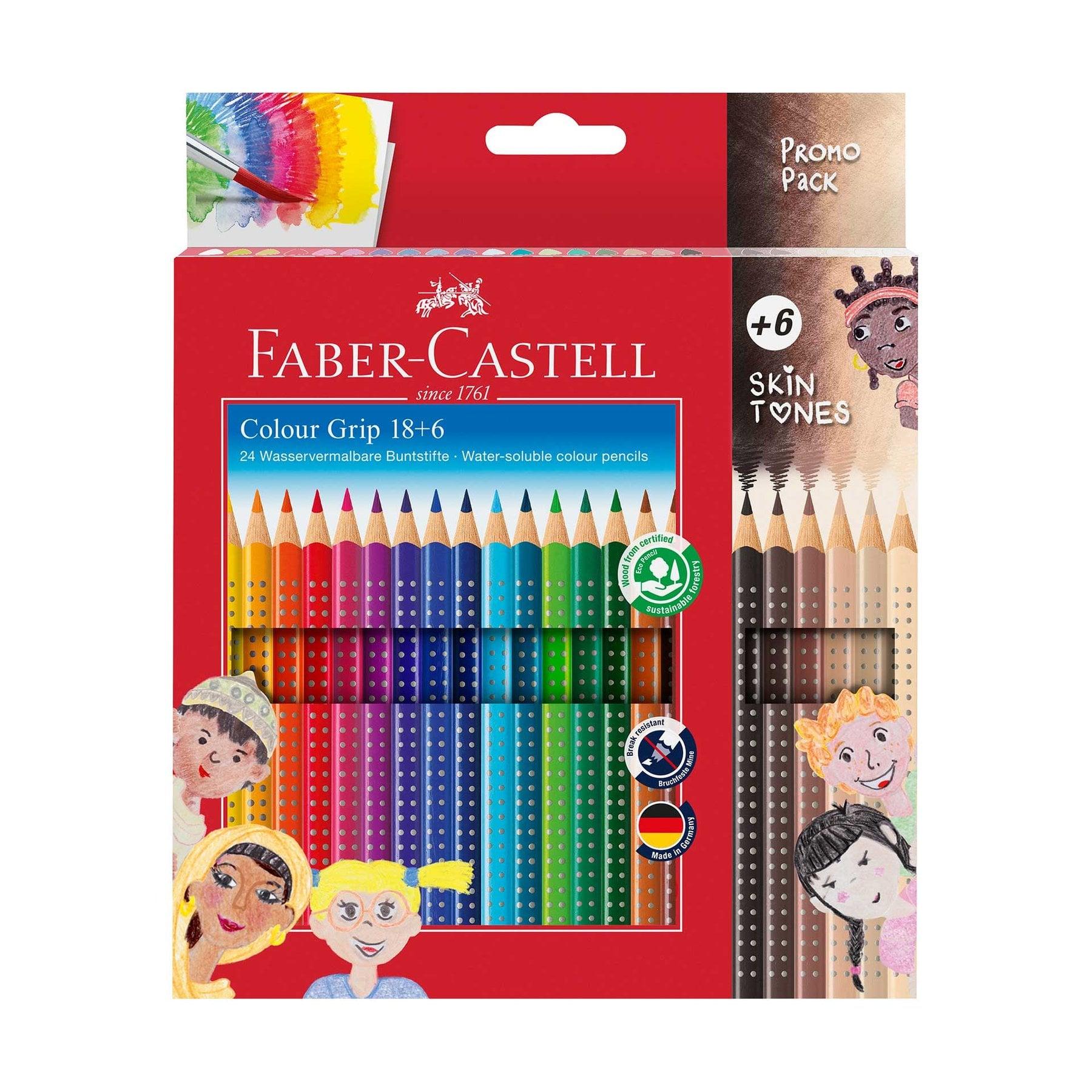 Faber-Castell Цветни моливи Grip 2001 - Skintones, 18+6 цвята | JAR Computers Faber-Castell Цветни моливи Grip 2001 - Skintones, 18+6 цвята