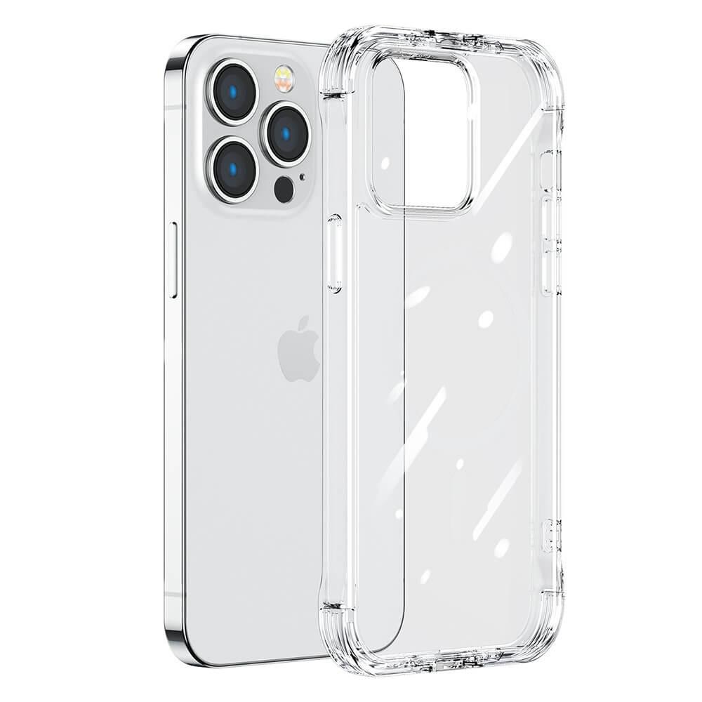 Хибриден удароустойчив кейс с вградена поставка за iPhone 14 Pro - Joyroom Defender Series Case (JR-14H2) (прозрачен) | JAR Computers Хибриден удароустойчив кейс с вградена поставка за iPhone 14 Pro - Joyroom Defender Series Case (JR-14H2) (прозрачен)