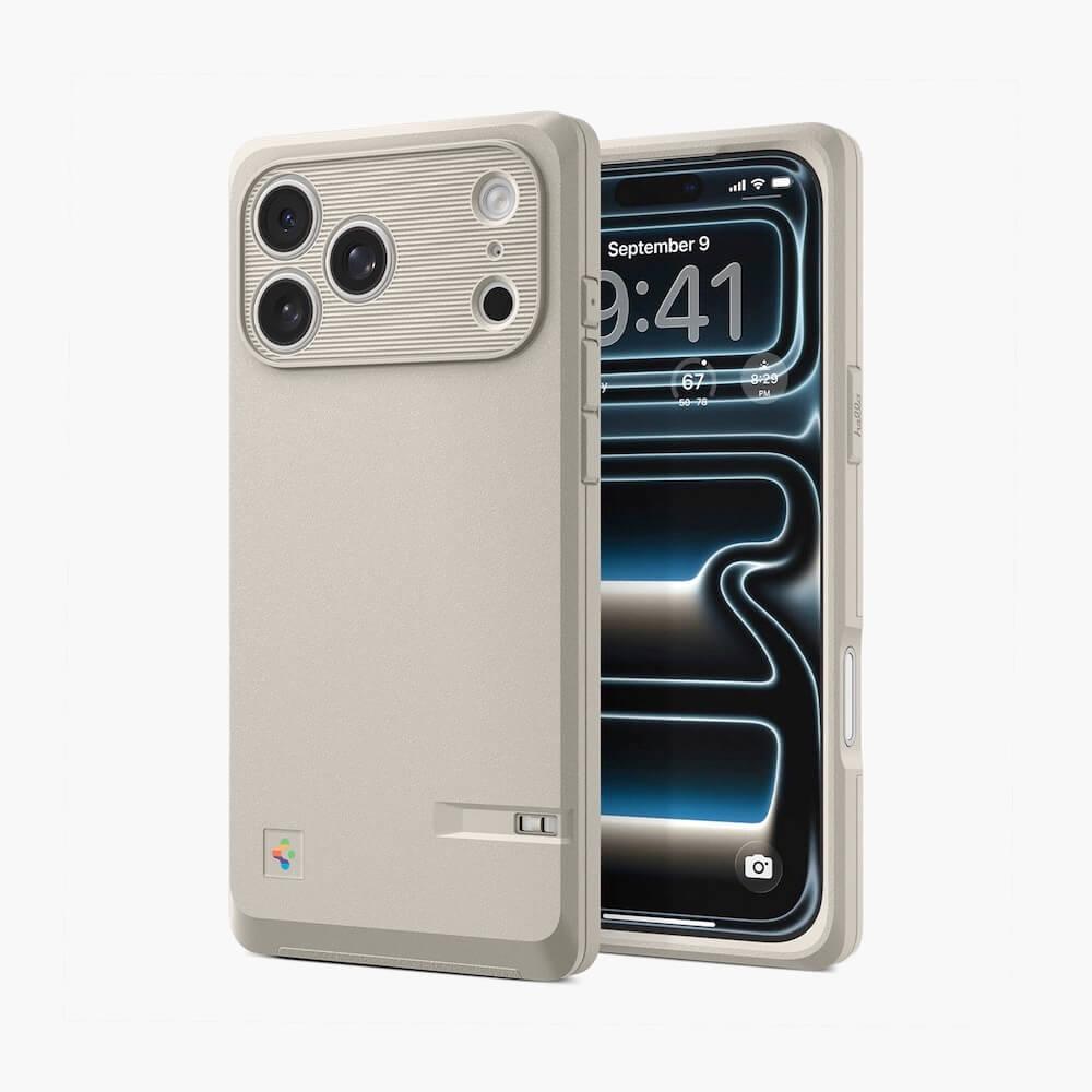 Хибриден удароустойчив кейс с висока степен на защита с MagSafe за iPhone 17 Pro Max - Spigen Classic LS MagSafe Hybrid Case (бежов) | JAR Computers Хибриден удароустойчив кейс с висока степен на защита с MagSafe за iPhone 17 Pro Max - Spigen Classic LS MagSafe Hybrid Case (бежов)
