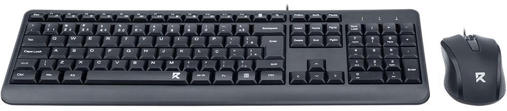 Комплект клавиатура и мишка Redragon - BS-7092, БДС, черен