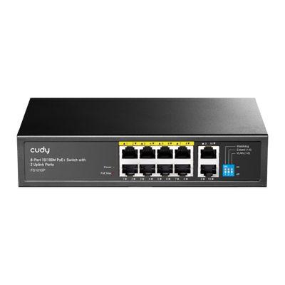 Мрежов суич Cudy Switch FS1010P V4.0 - 10 Ports - 8x FE (10/100) - 2x Uplink FE - 8x PoE+ | JAR Computers Мрежов суич Cudy Switch FS1010P V4.0 - 10 Ports - 8x FE (10/100) - 2x Uplink FE - 8x PoE+
