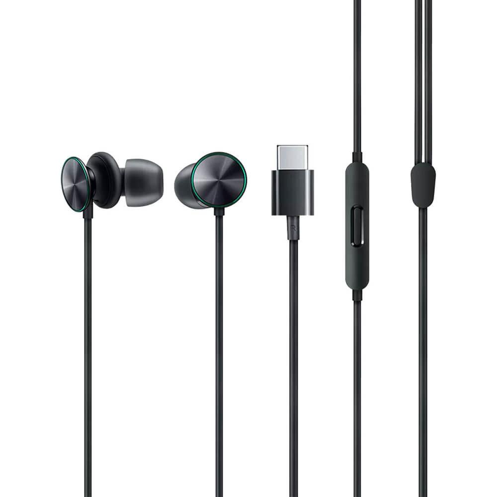 Oppo USB-C MH147 Headset - слушалки с USB-C конектор с микрофон и управление на звука за мобилни устройства с USB-C порт (черен) (bulk)