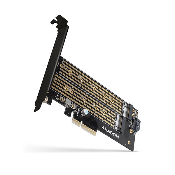 PCI-E Card, M.2 NVMe and M.2 SATA, AXAGON PCEM2-D | JAR Computers PCI-E Card, M.2 NVMe and M.2 SATA, AXAGON PCEM2-D