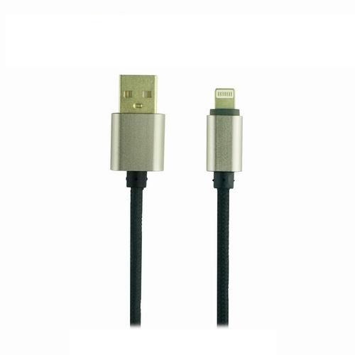 Плетен Lightning кабел за iPhone, iPad, iPod с Lightning - TiPX Avivo Metalic Collection (черен) | JAR Computers Плетен Lightning кабел за iPhone, iPad, iPod с Lightning - TiPX Avivo Metalic Collection (черен)