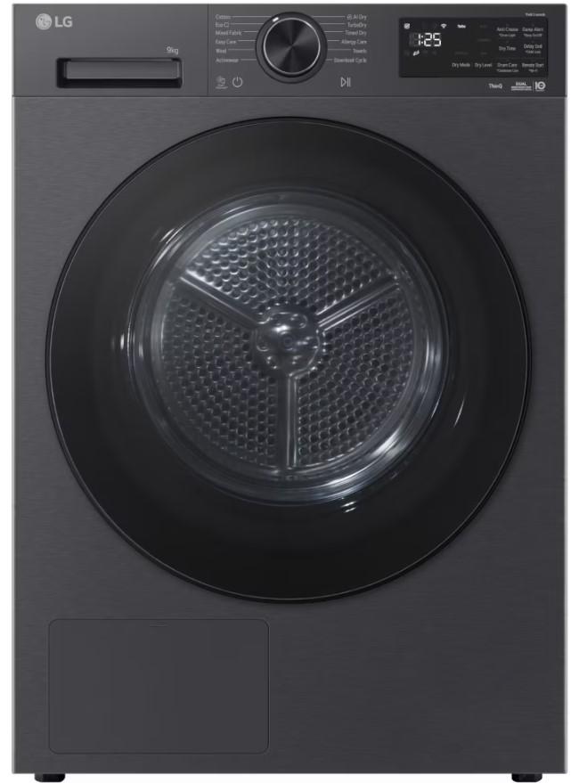 Сушилня LG RHX5009TBB , 9 kg, B , Черен