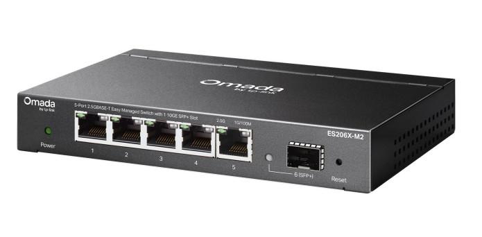 TP-Link Omada ES206X-M2 мрежов суич Управляем L2 2.5G Ethernet (100/1000/2500) Настолен/стенен монтаж Черен | JAR Computers TP-Link Omada ES206X-M2 мрежов суич Управляем L2 2.5G Ethernet (100/1000/2500) Настолен/стенен монтаж Черен
