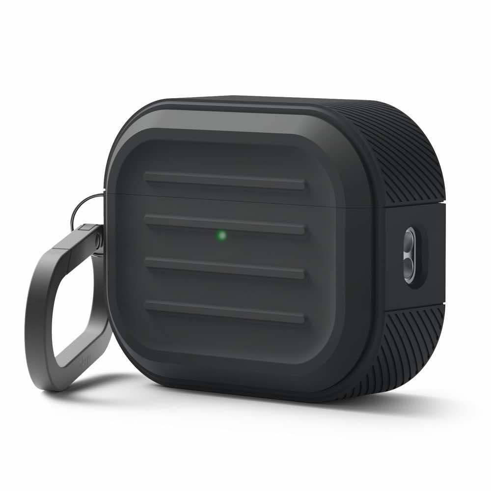 Удароустойчив силиконов калъф с карабинер за Apple Airpods Pro 3 - Elago AirPods Armor Hang Case (черен) | JAR Computers Удароустойчив силиконов калъф с карабинер за Apple Airpods Pro 3 - Elago AirPods Armor Hang Case (черен)
