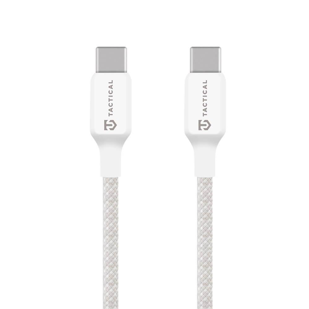 Здрав кабел с въжена оплетка и бързо зареждане за устройства с USB-C порт - Tactical Stitch Thread USB-C to USB-C Cable 60W (200 см) (бял) | JAR Computers Здрав кабел с въжена оплетка и бързо зареждане за устройства с USB-C порт - Tactical Stitch Thread USB-C to USB-C Cable 60W (200 см) (бял)