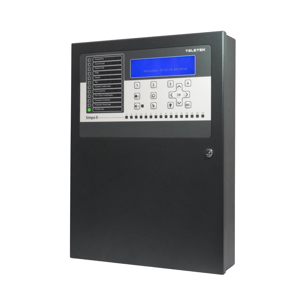 Simpo X - адресируема пожароизвестителна централа, 1 - 2 кръга - Teletek Electronics | JAR Computers Simpo X - адресируема пожароизвестителна централа, 1 - 2 кръга - Teletek Electronics